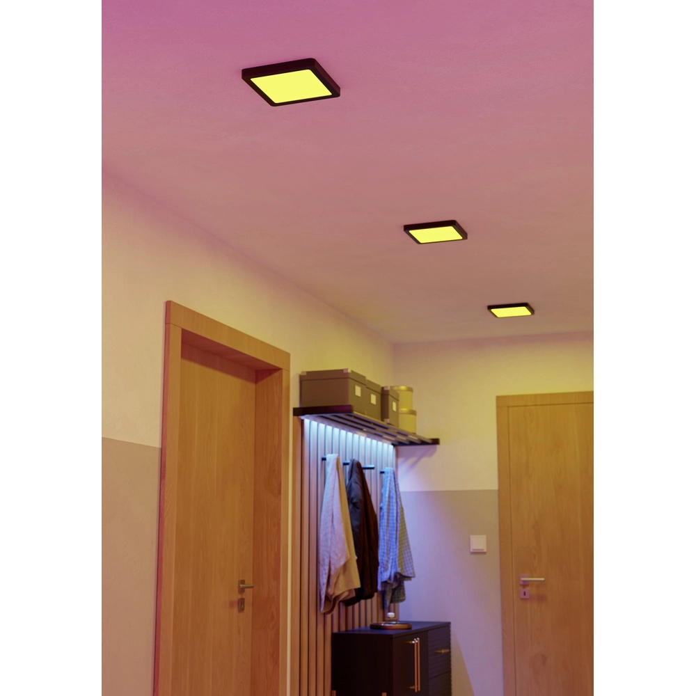 Deckenlicht IP44 Fueva 6-Z Quadrat – Schwarz – 22x22 cm Eglo 9008606330515