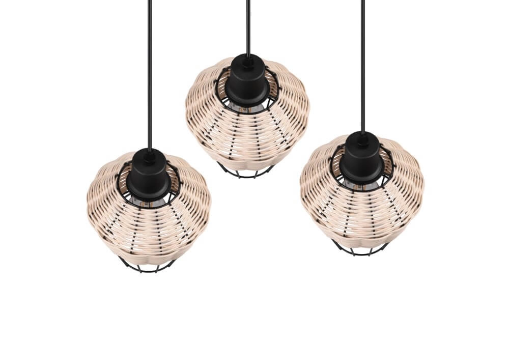 Vide-Hängelampe Borka Rattan Trio 4017807556131