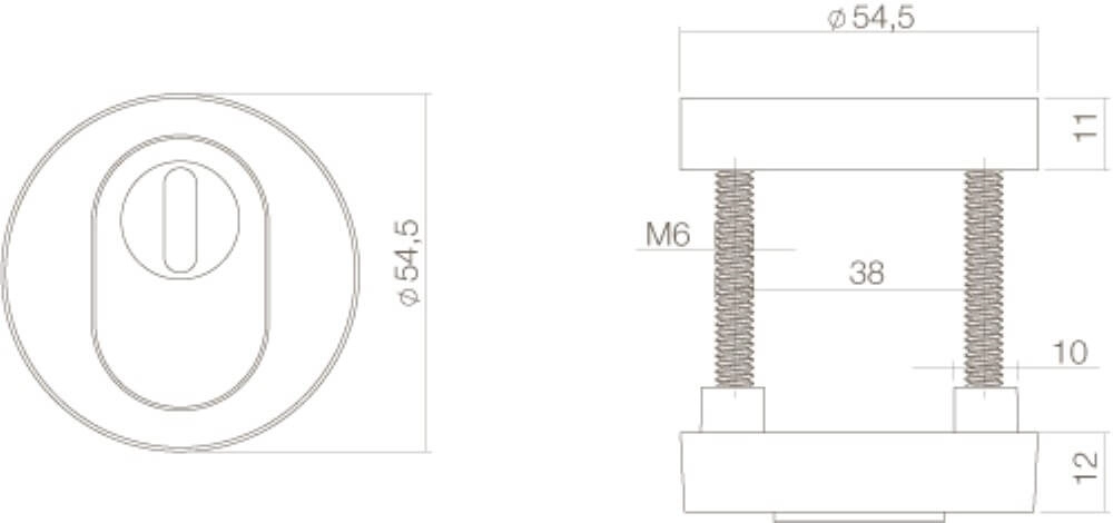 Sicherheitsrosette Salus Schutz vor Kernzug Intersteel 8714186336922