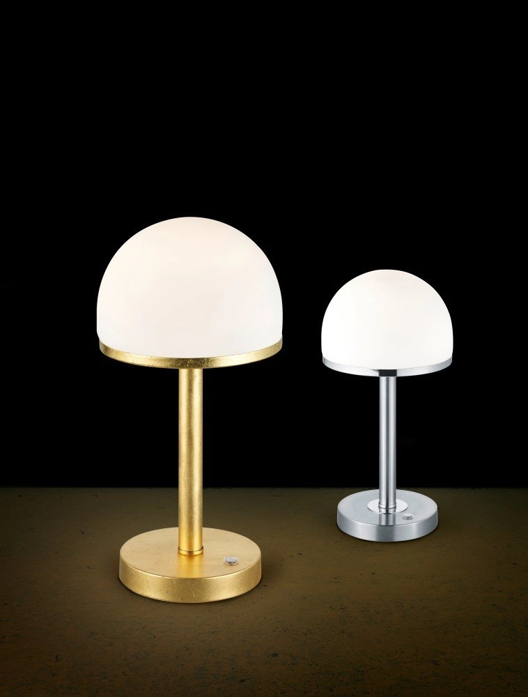 LED Tischlampe Lampenschirm Berlin grau Trio 4017807371758