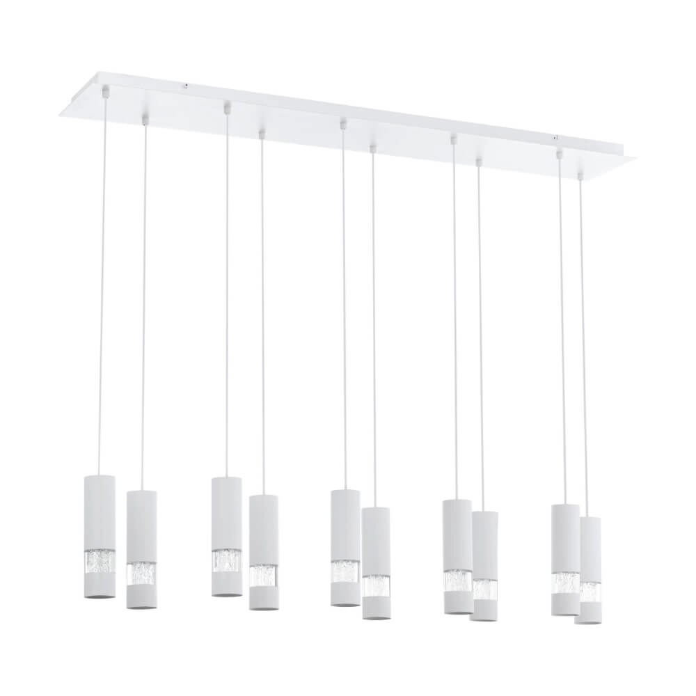 Hängelampe mit 10 Leuchten Bernabeta Weiß