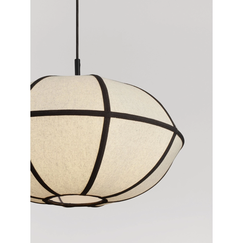 Pendellampe Brera schwarz mit weißem Ø 45 cm Lyora 5212017493569