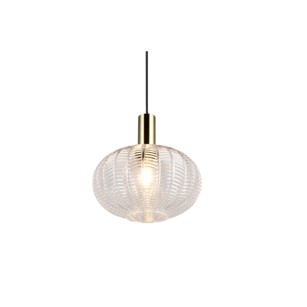 Klassische Pendellampe Elvezia Transparentes Glas Trio 4017807682045