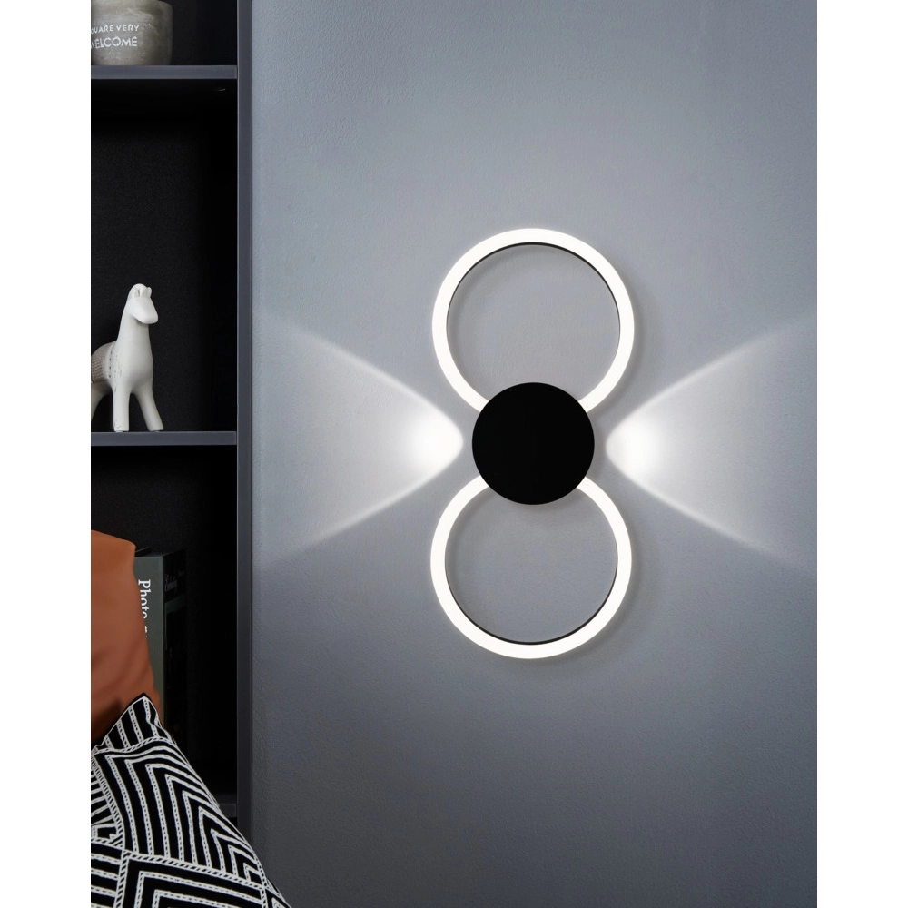 Design-Wandleuchte Venticello 1 schwarz Eglo 9008606357444