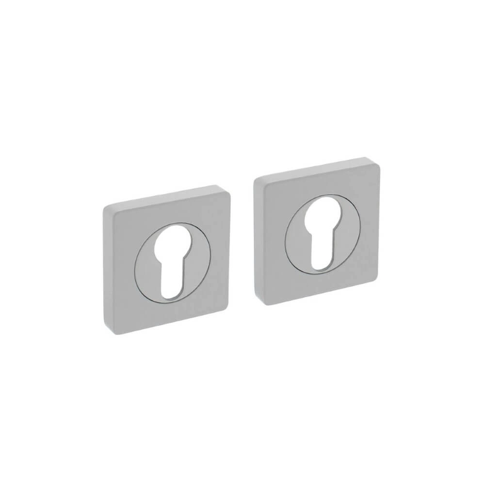 Zylinder-Rosette Tira quadratisch weiß Intersteel 8714186582404
