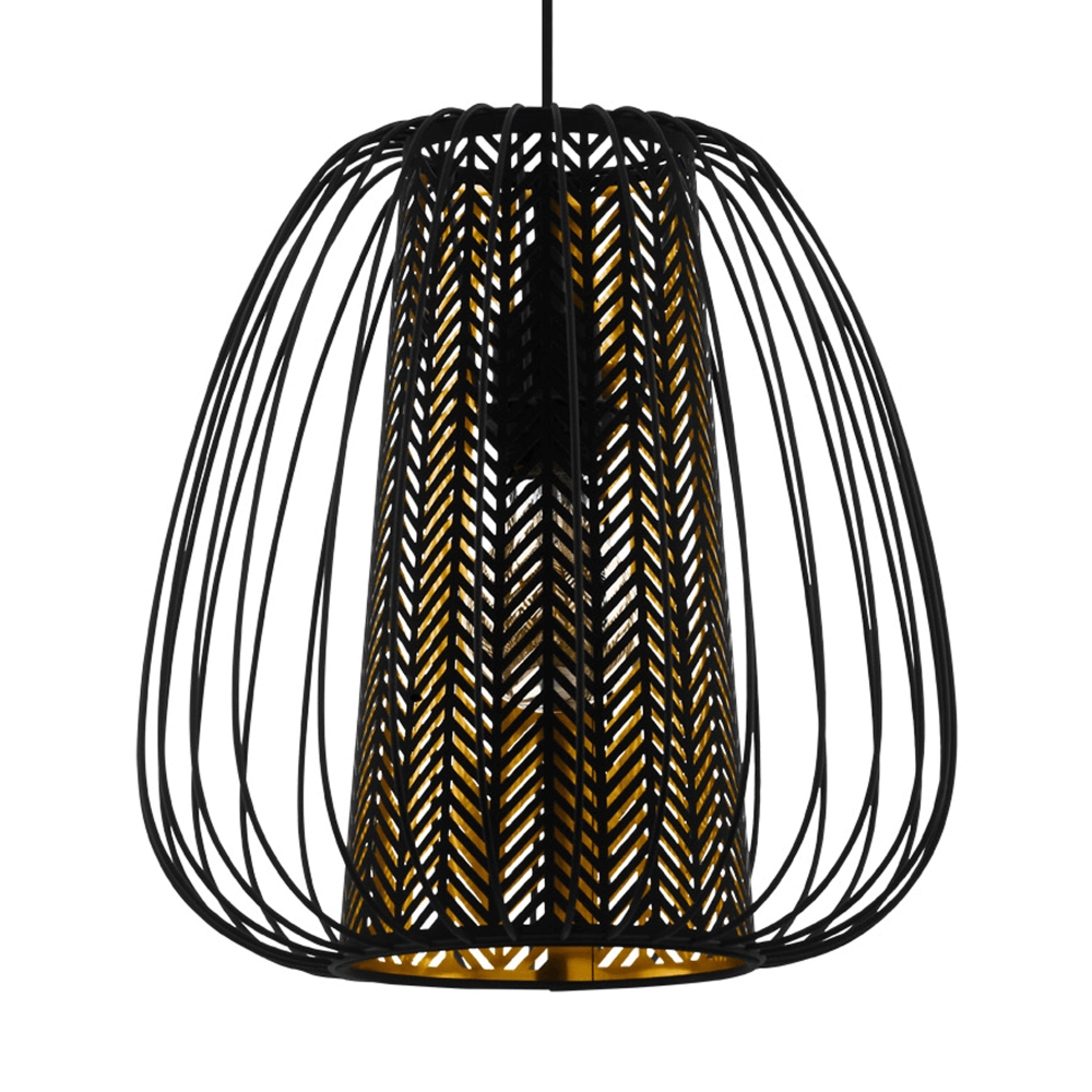 Hängelampe Curasao schwarz mit gold
