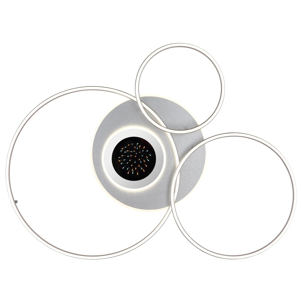 Moderne Deckenlampe Johnson Silbergrau Globo 9007371592548