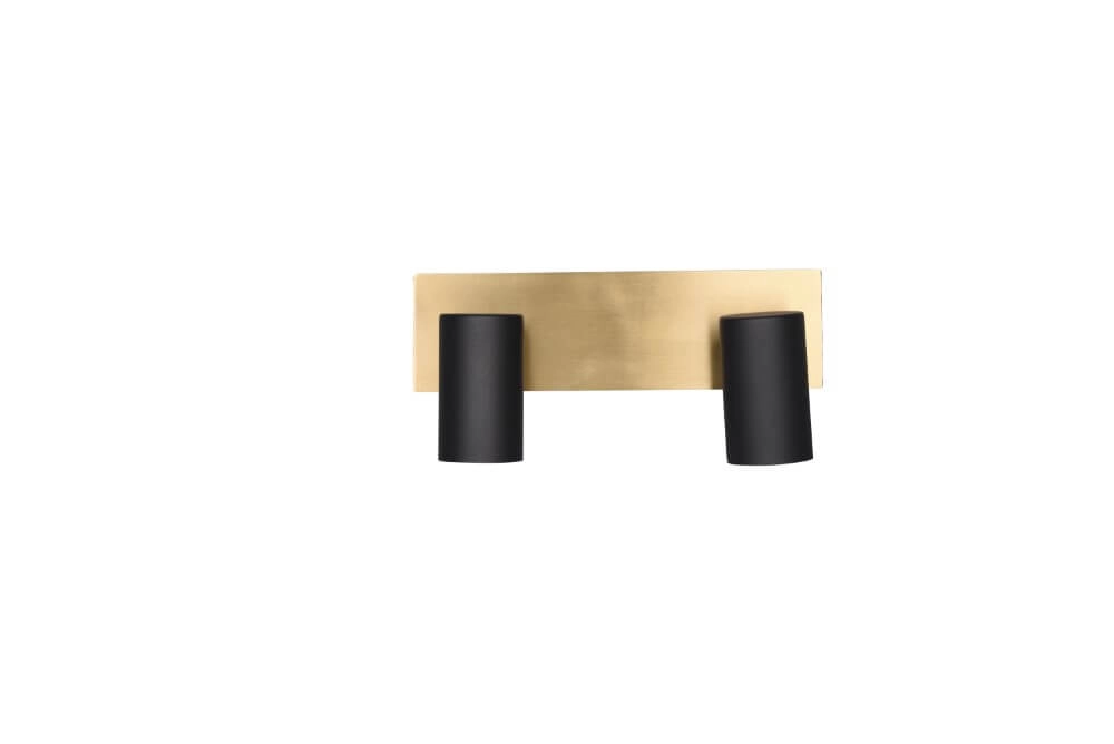Doppelter Aufbaustrahler Marley schwarz mit gold Trio 4017807523911