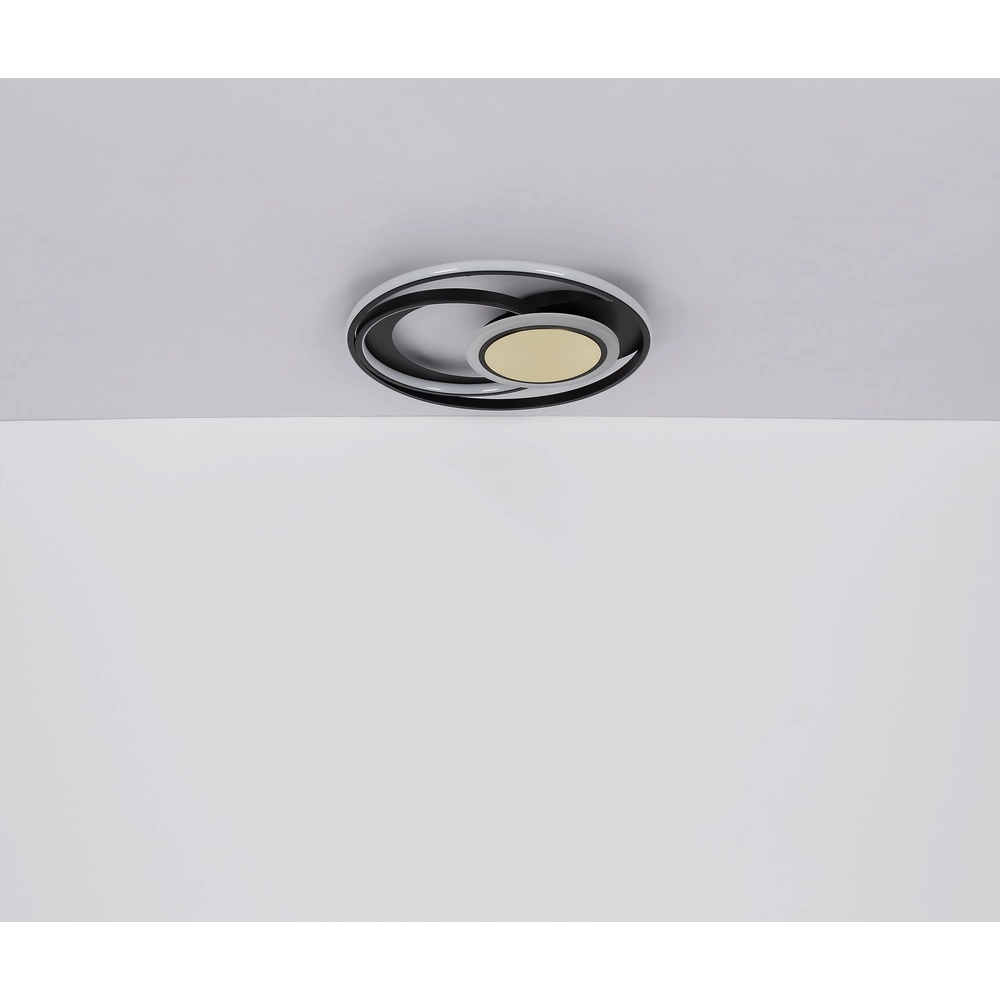 Design-Deckenlampe Pikara Schwarz mit Holz Globo 9007371474707