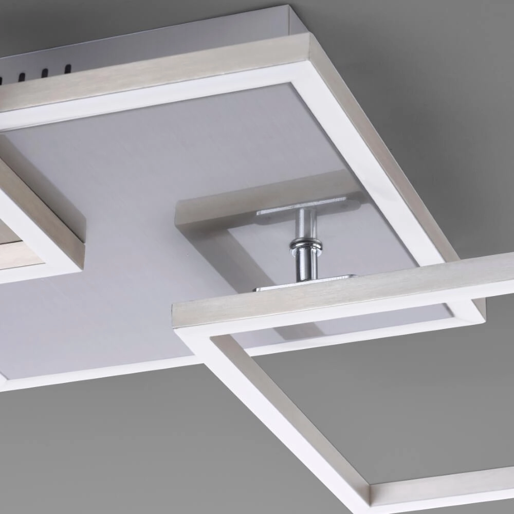 Deckenleuchte Iven 64 cm – 3000 K Edelstahl Just Light 4043689972950