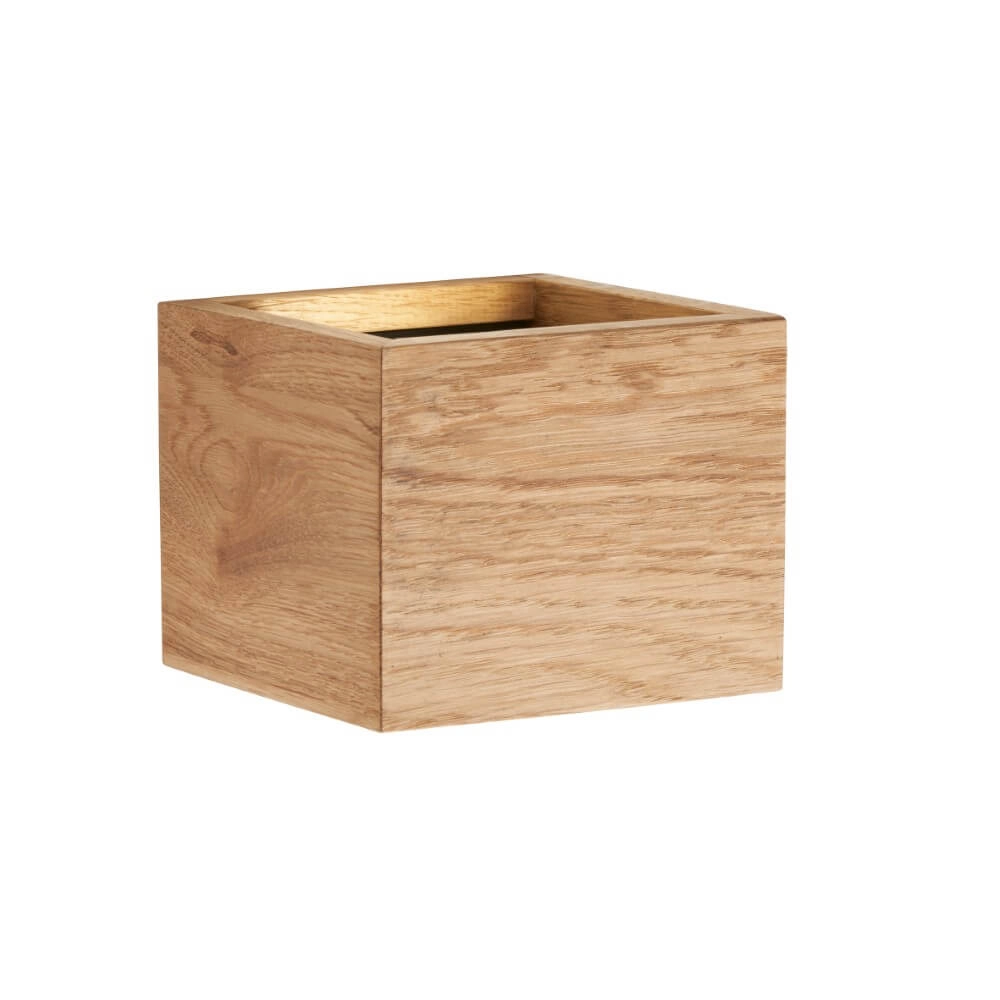 LED-Wandleuchte Shine-Wood 12,5 cm
