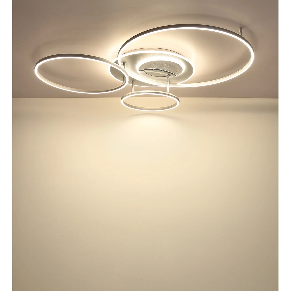 Moderne Deckenlampe Johnson Silbergrau Globo 9007371592548