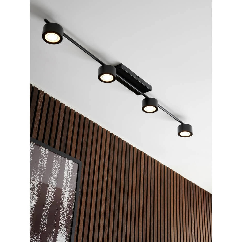 Design-Deckenleuchte Clyde 4-flammig schwarz Nordlux 5704924012259