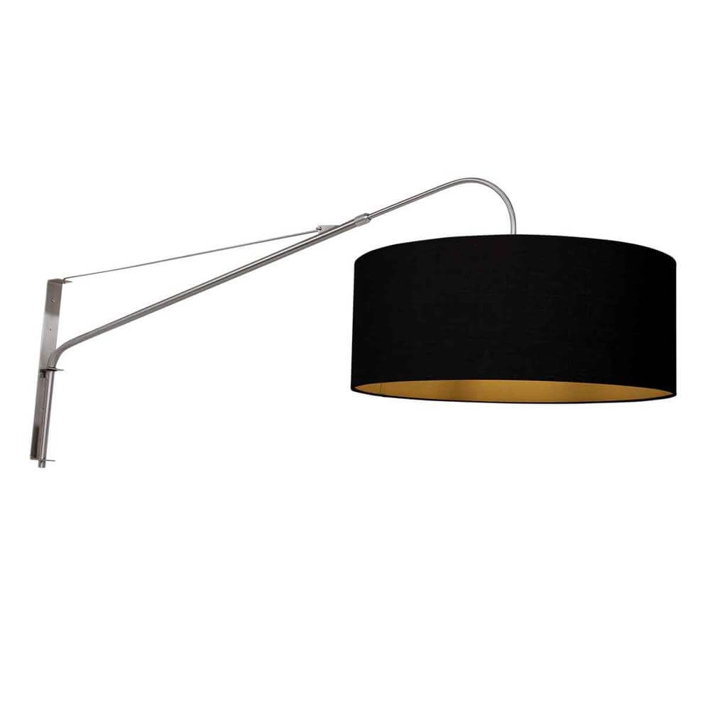 Wandleuchte Elegant Classy Metall mit schwarzem Schirm
