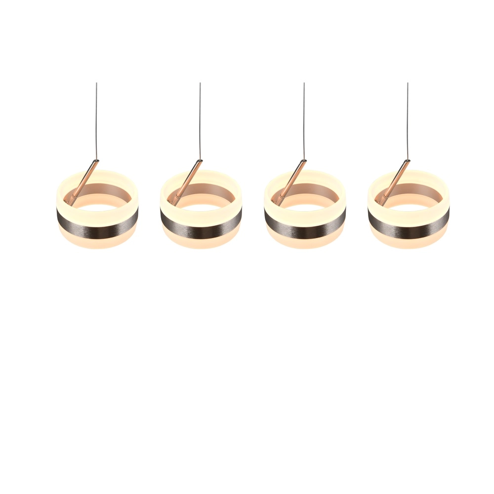 Design-Pendelleuchte Dios nickel 4-flammig Trio 4017807657647