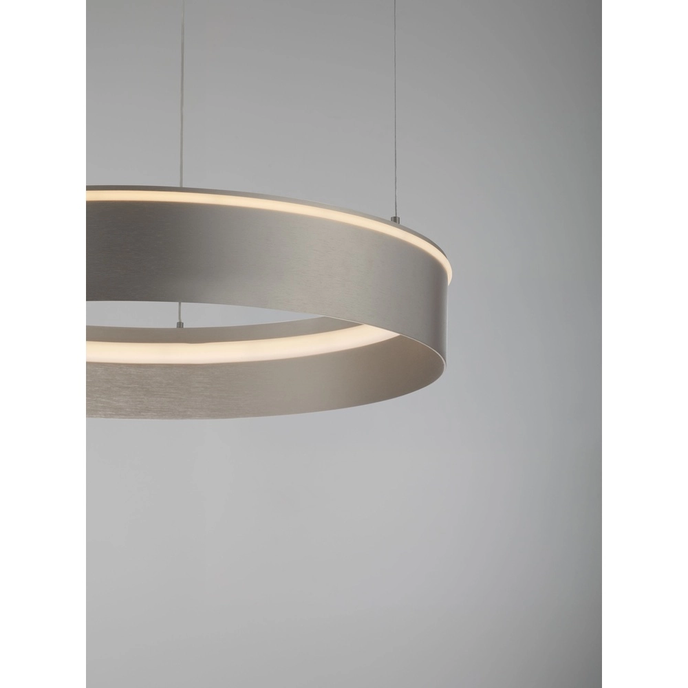 Moderne Pendellampe Olivia Nickel Ø 60 cm Lyora 5212017494214