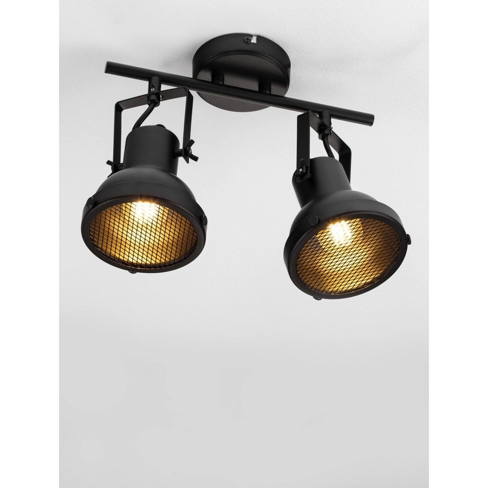 Deckenlampe Ruvi 2-flammig schwarz