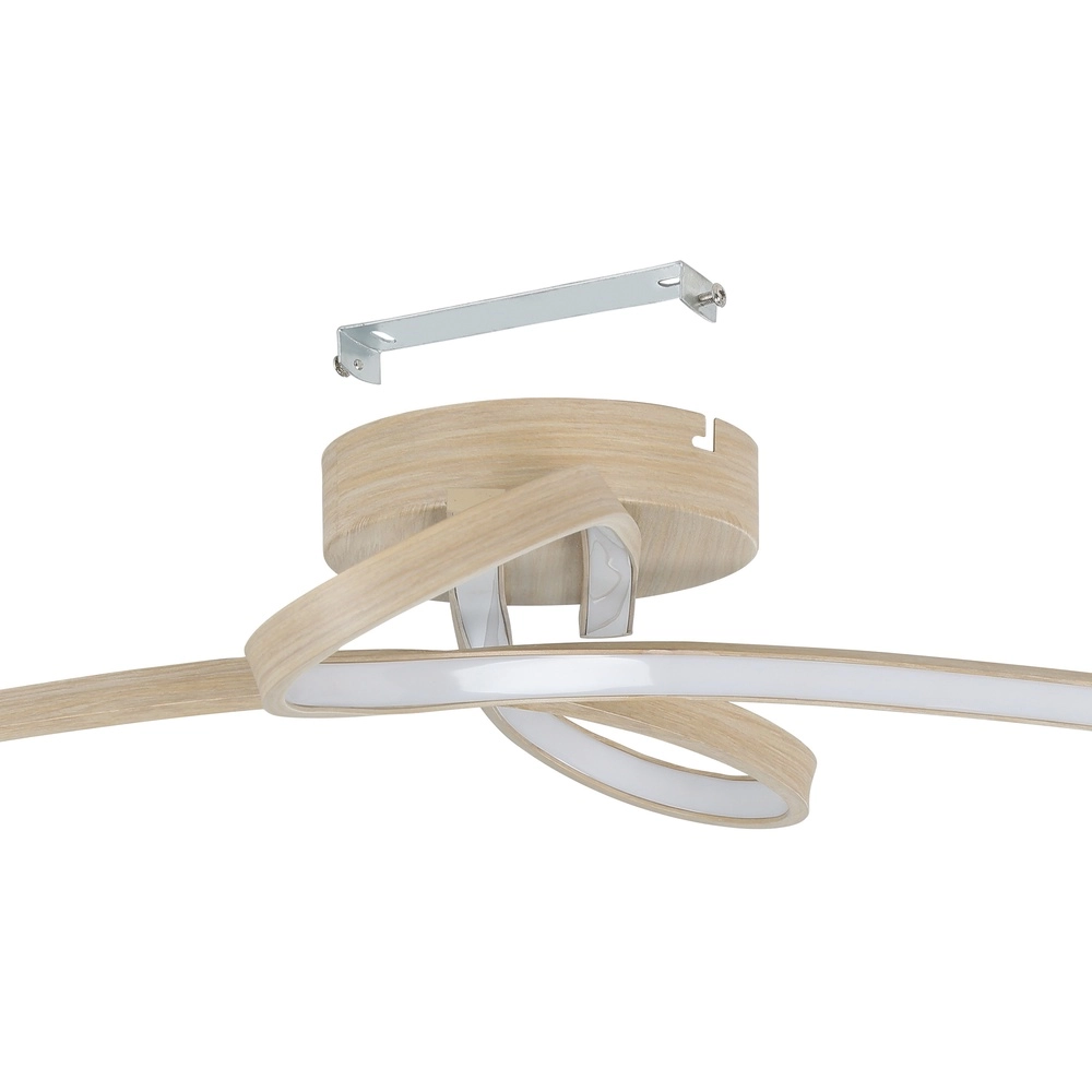 LED-Deckenlampe mit Holzoptik Selvina 2 68 cm Eglo 9008606310296