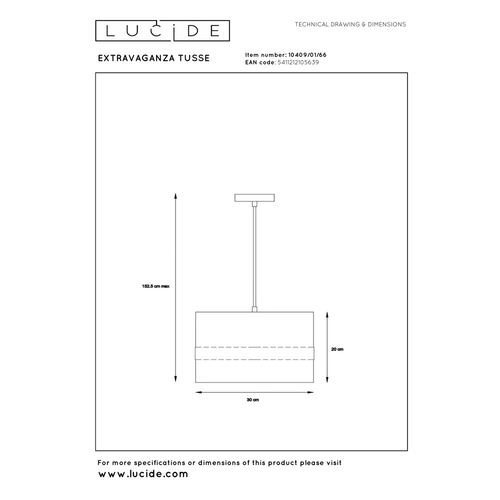 Design-Pendellampe Extravaganza Tusse Pink Lucide 5411212105639