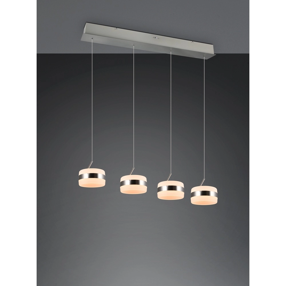 Design-Pendelleuchte Dios nickel 4-flammig Trio 4017807657647