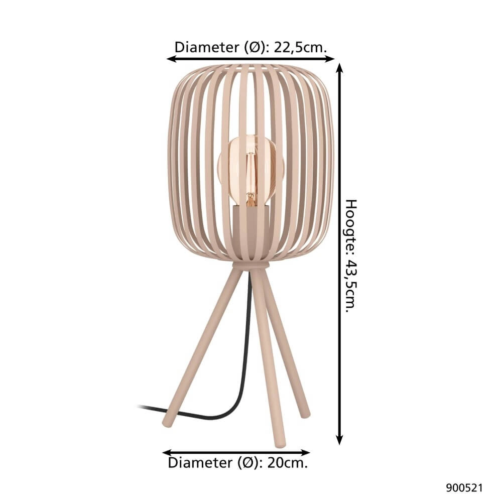 Sandbraune Tischlampe Romazzina Ø 20cm Eglo 9008606244492