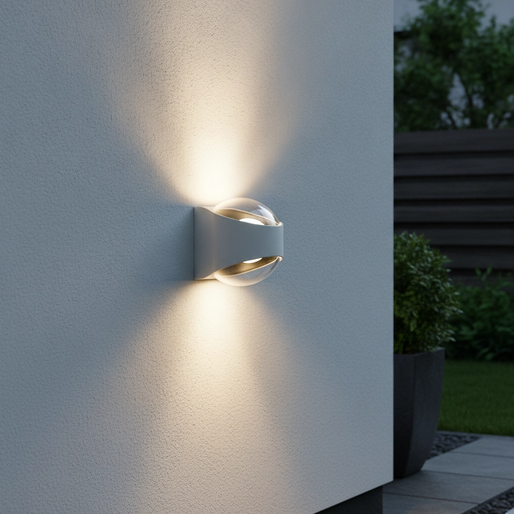 Moderner Wandfleck London Weiß – 2x LED