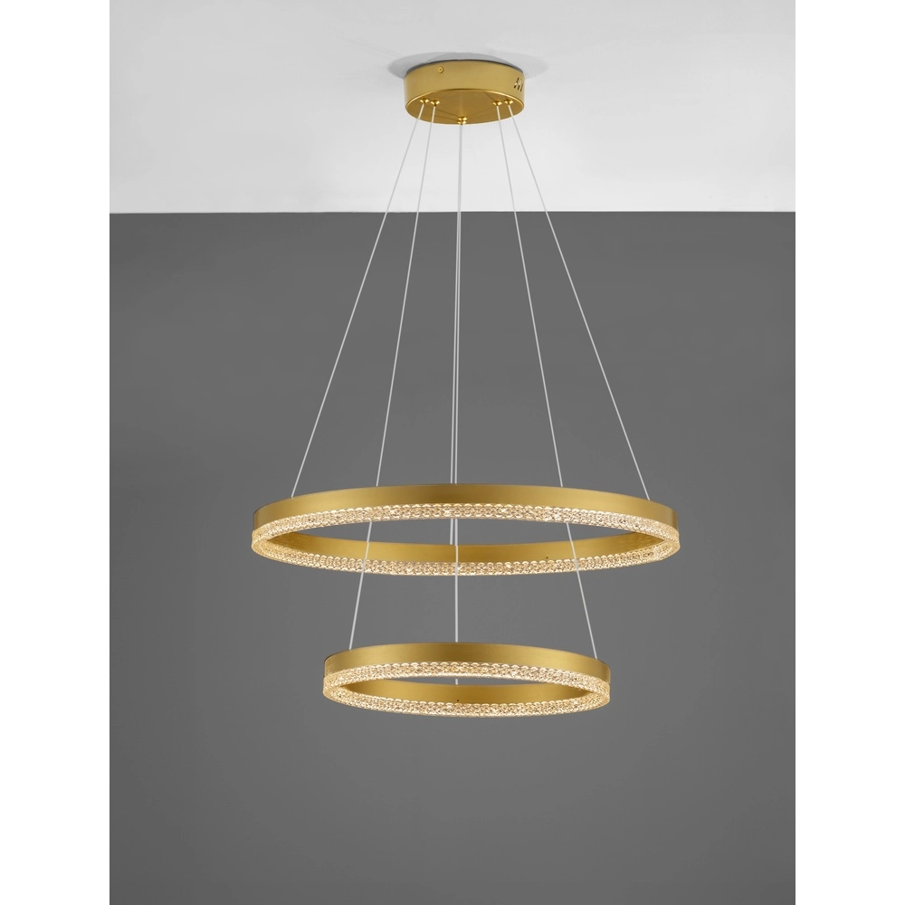 Pendelleuchte Adria gold Ø 60cm doppelt Lyora 5212017443816