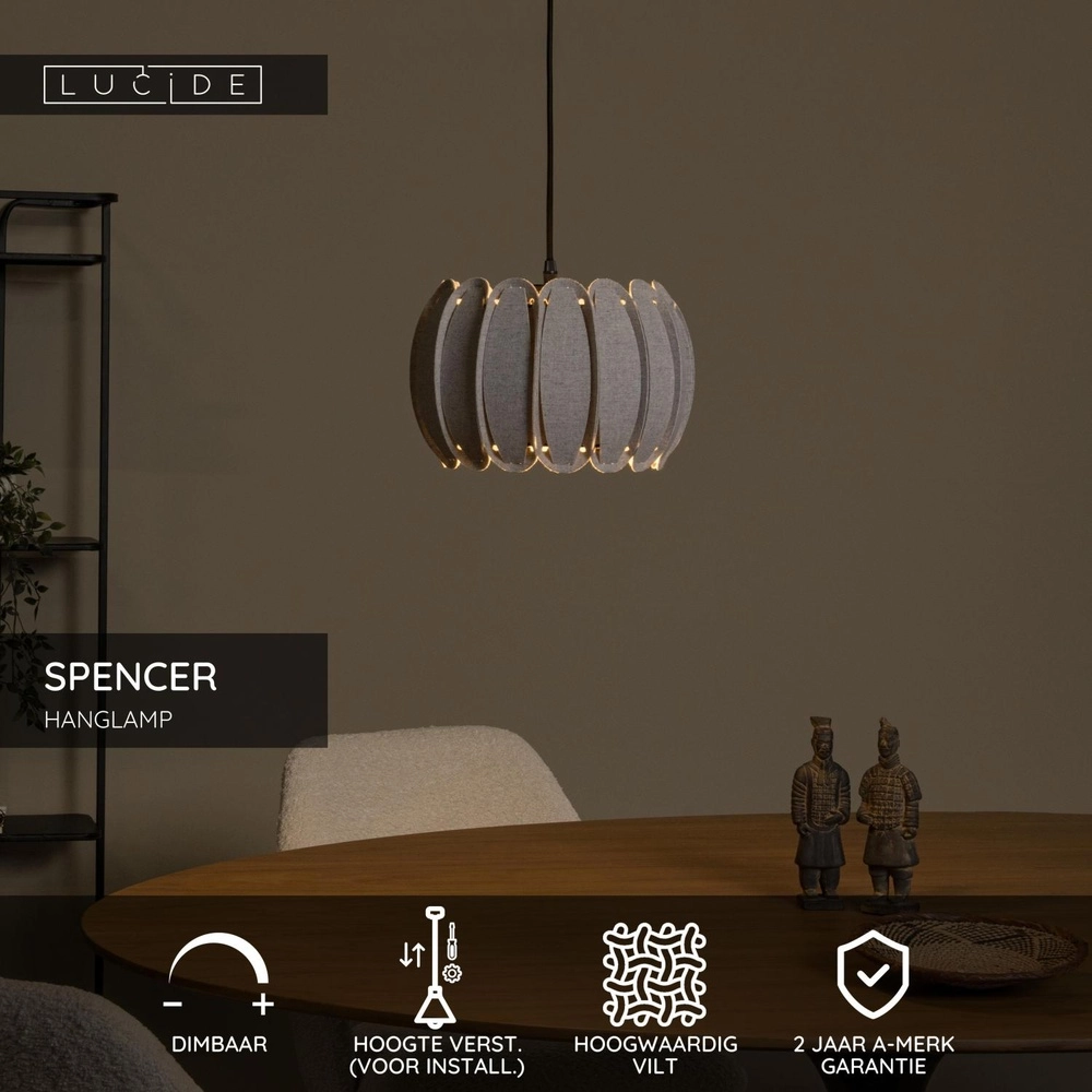 Pendellampe Spencer Grau Lucide 5411212343697