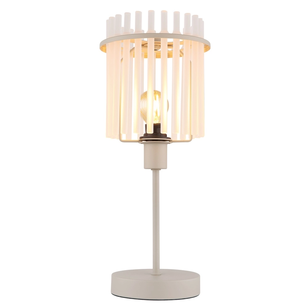 Tischlampe Gorley sandbraun mit Glas Globo 9007371569700
