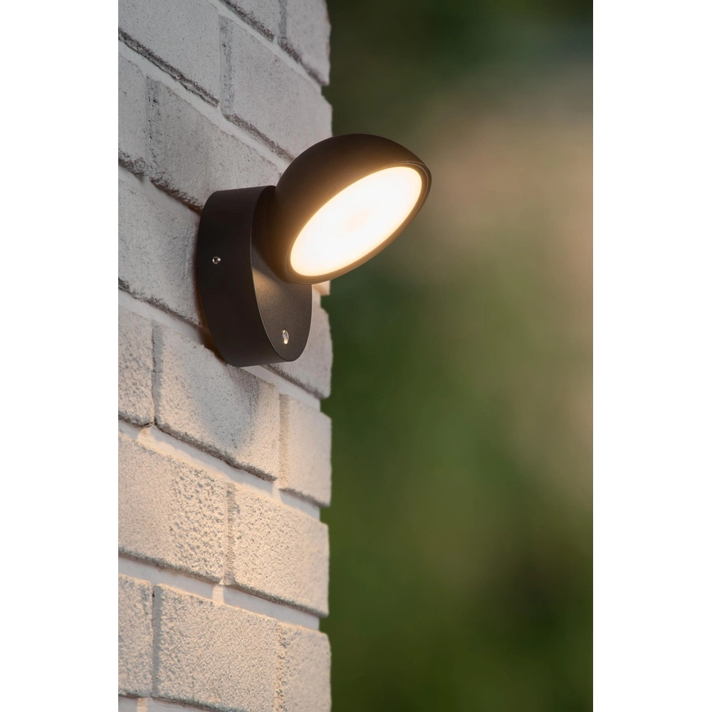 Design-Wandlampe Finn mit Sensor Schwarz Lucide 5411212221612