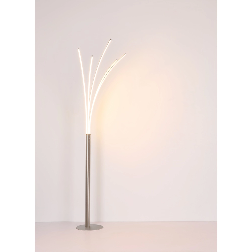 Moderne Stehlampe Bizzy Nickel Globo 9007371452712