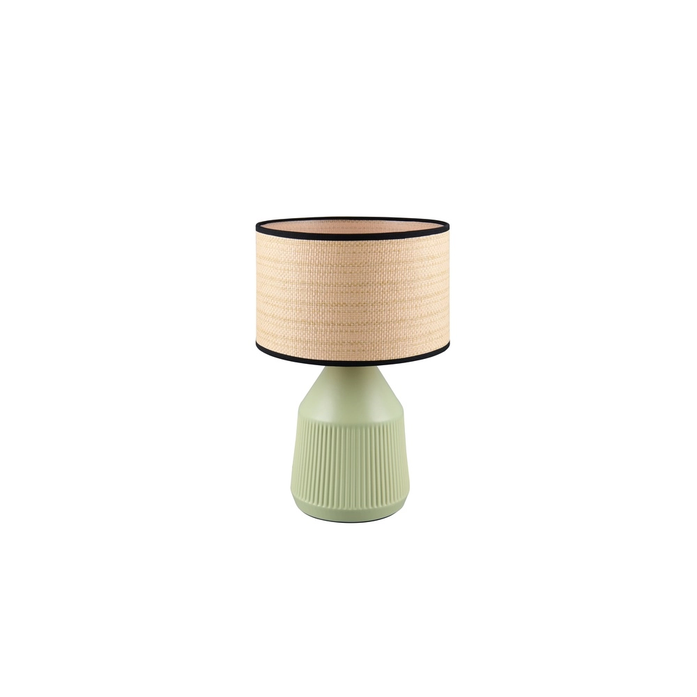 Tischlampe Formentera Ø 28 cm grün Trio 4017807678130