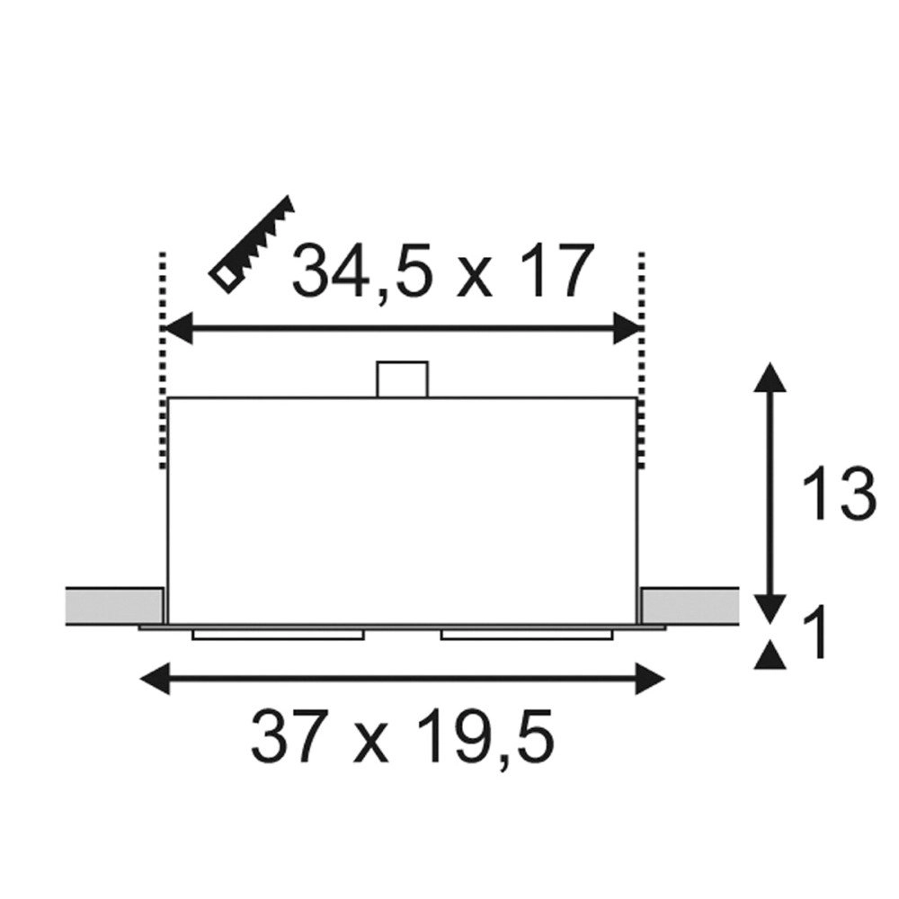 Einbaustrahler Kadux 2 ES111 19,5 cm weiß SLV 4024163151603