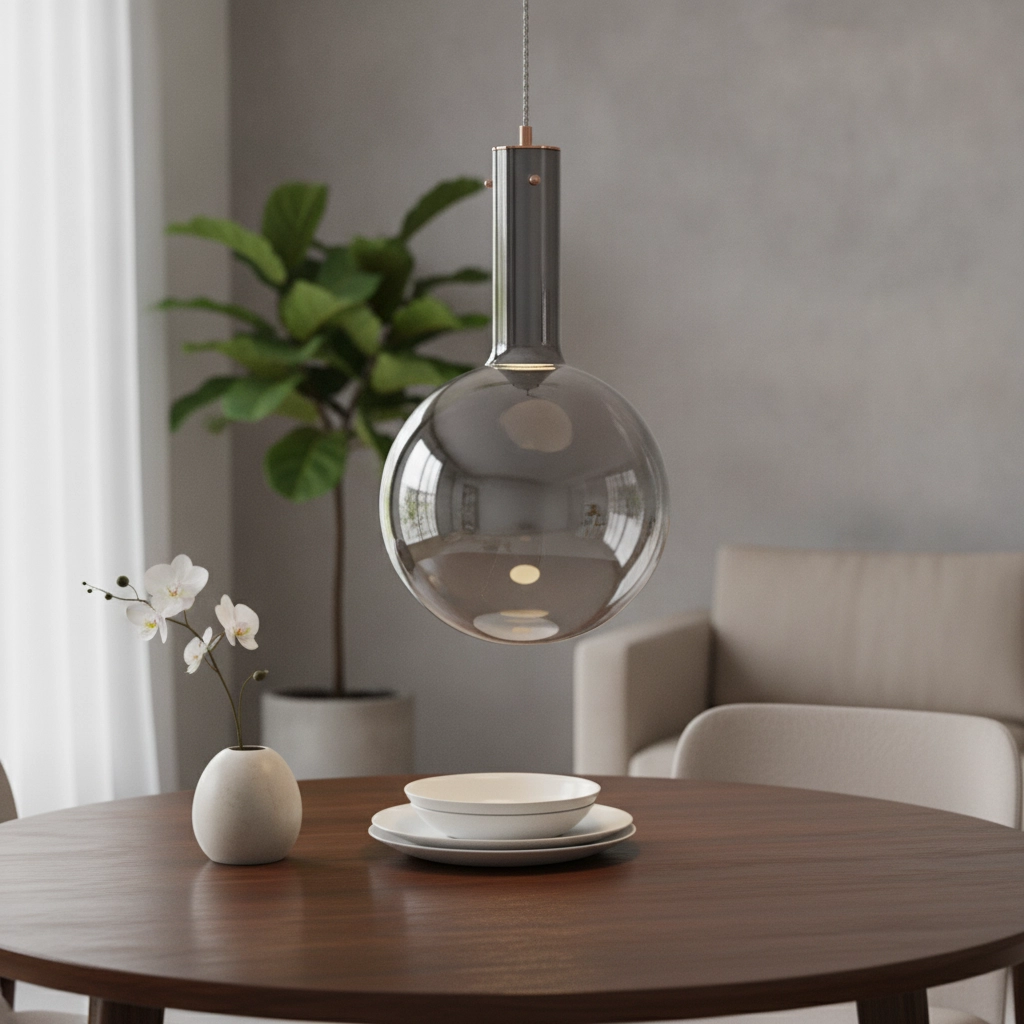 Pendelleuchte Nostos Rauchglas