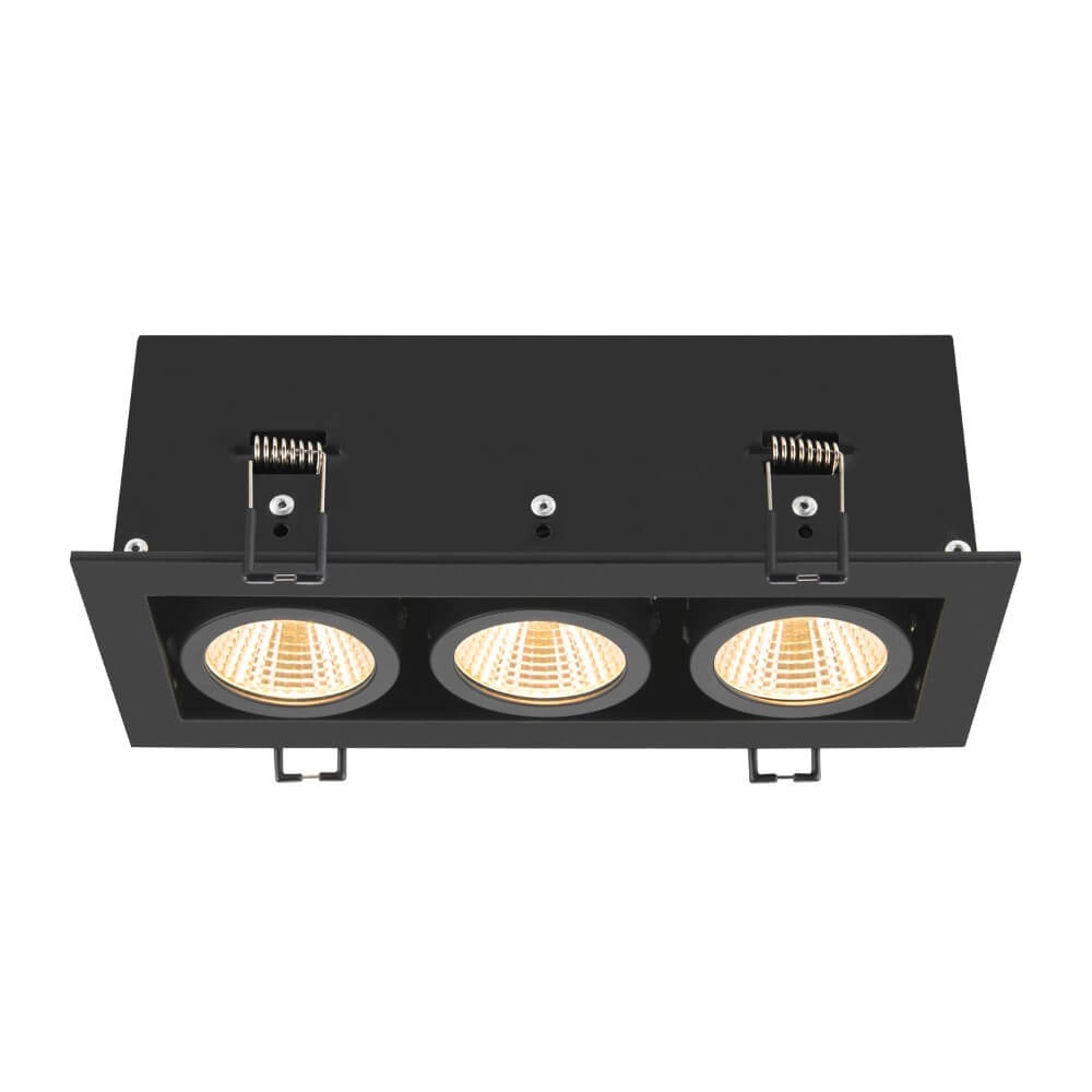 Quadratischer LED-Einbaustrahler Kadux Triple 3x LED - schwarz - 3000K SLV 4024163278867
