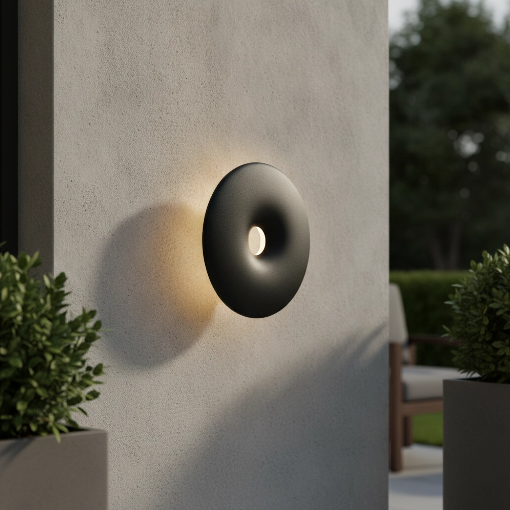 Einzigartige Wandlampe Splash Rundschwarz