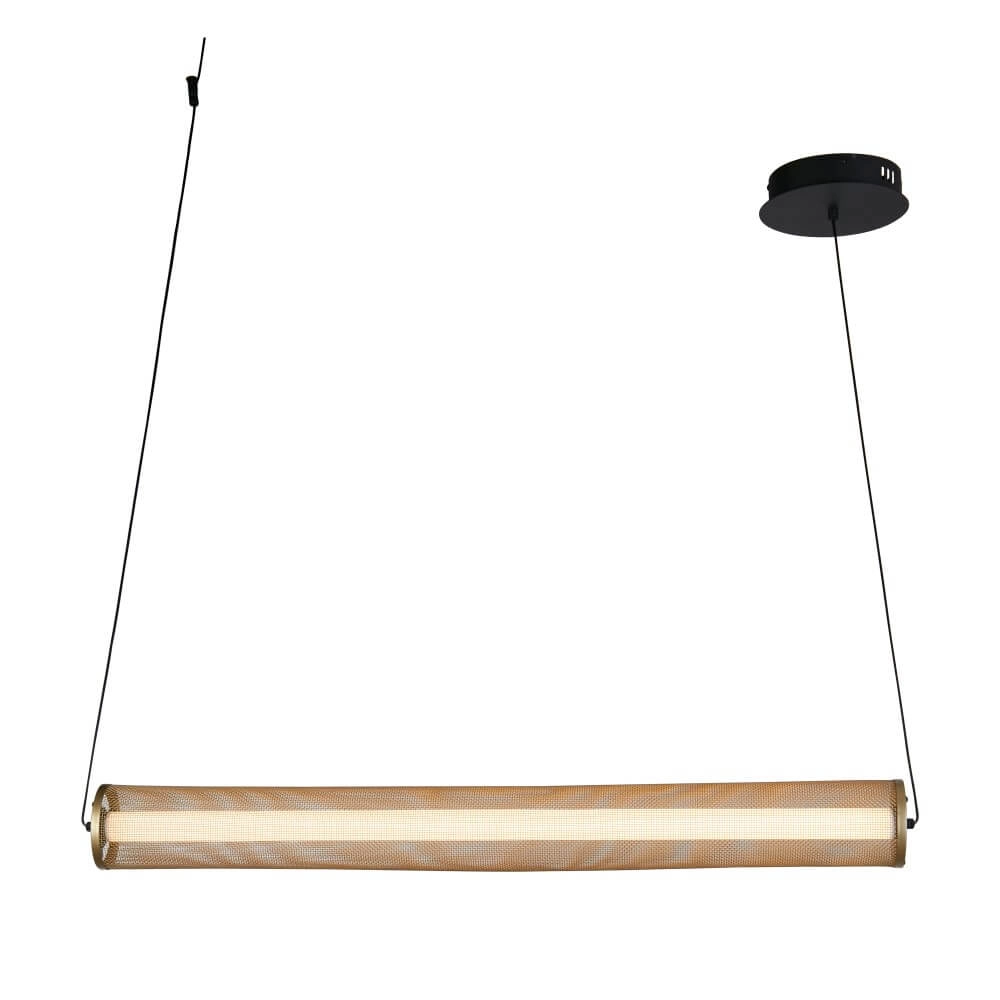 Pendelleuchte Thread Schwarz mit goldenem Mesh Searchlight 5053423273051