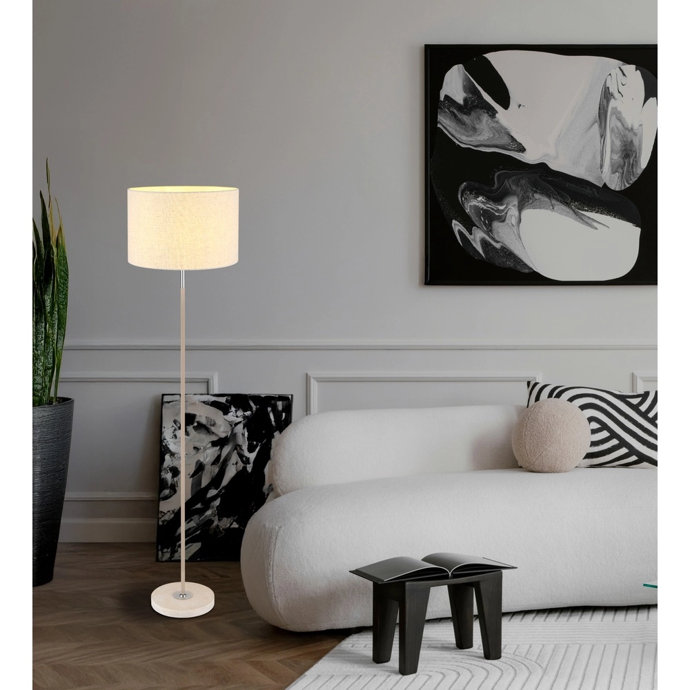 Stehlampe Deleon sandbraun Ø 40cm Globo 9007371572908