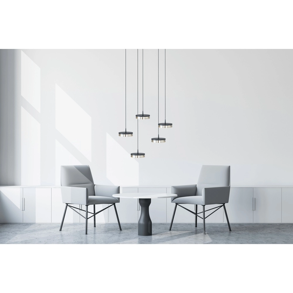 5-Licht Pendellampe Imperia Ø 50 cm schwarzer Nickel Masterlight 8718121352541