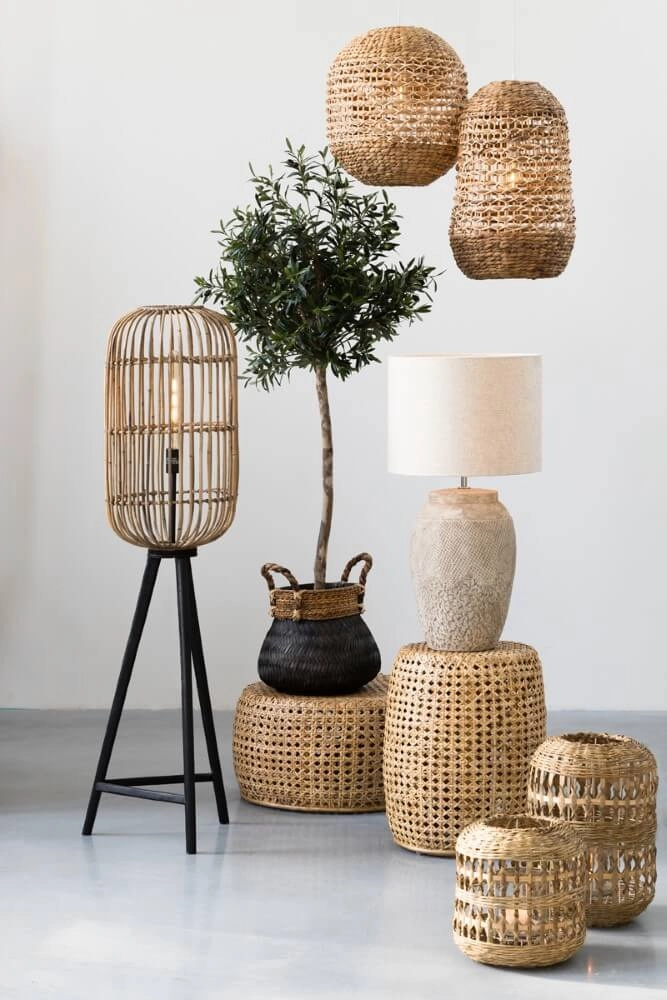 Geflochtene Pendelleuchte Tripoli Ø 42cm Light & Living 8717807301644