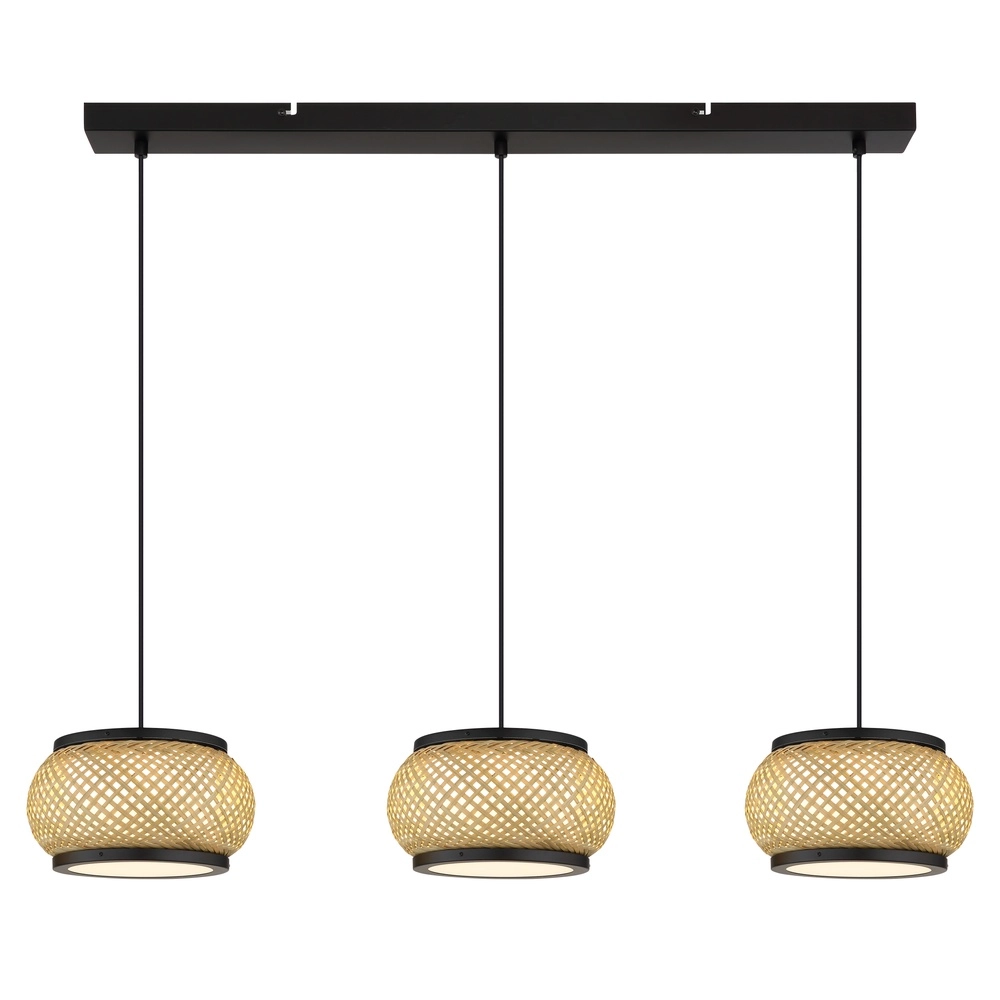 Pendellampe Bambora 3-Licht mit Bambus Globo 9007371566860