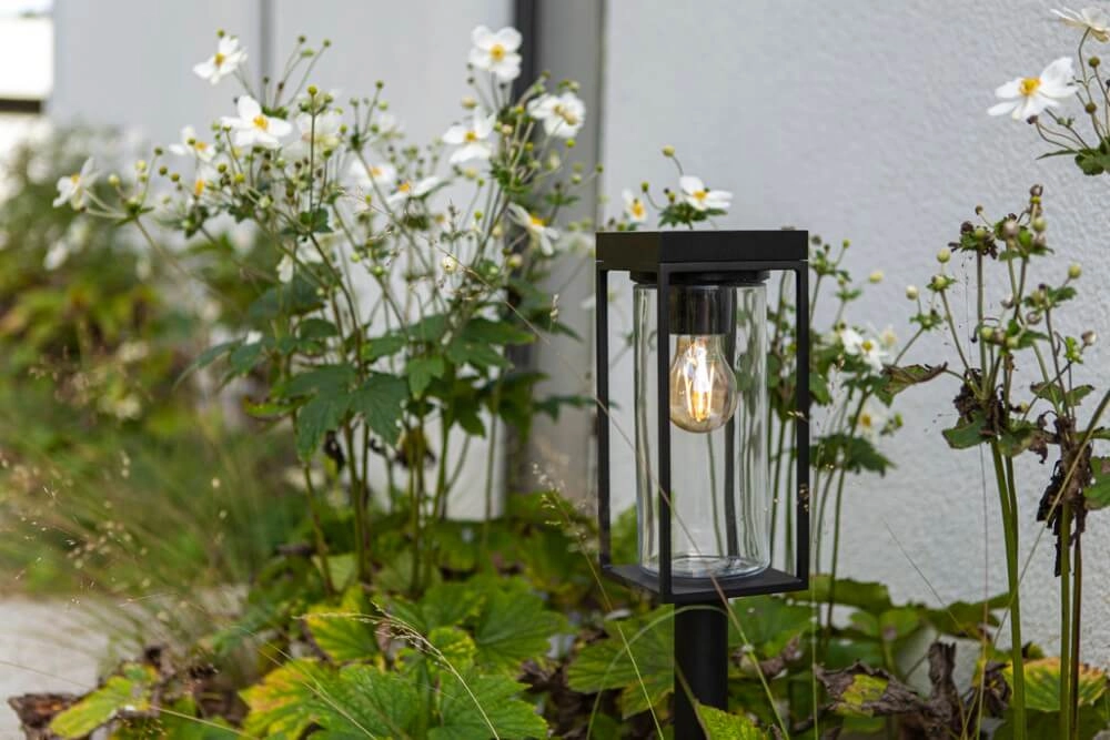 Standing garden lamp Flair black solar Lutec 6939412070766
