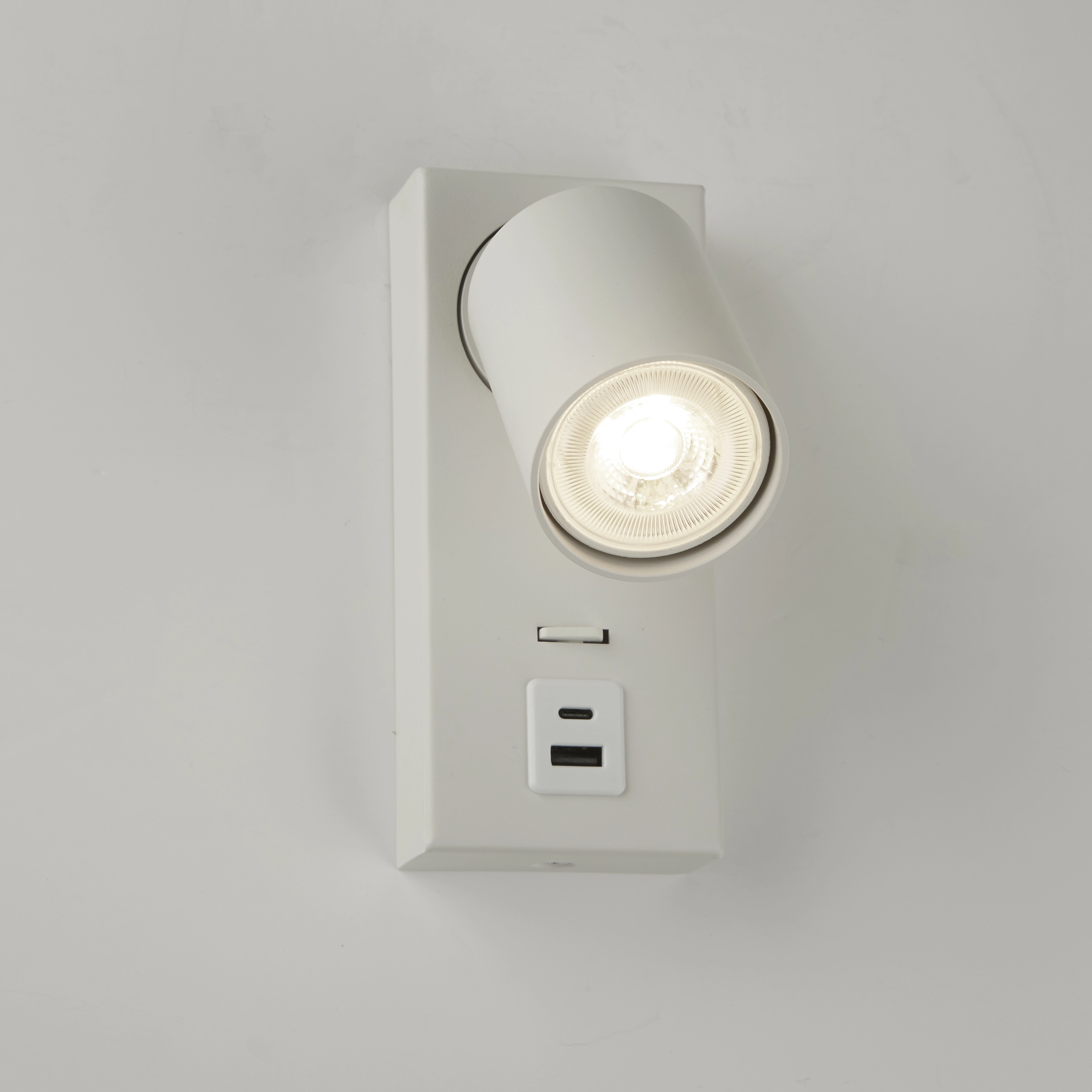Nachttischlampe Moon 1 Weiß mit USB