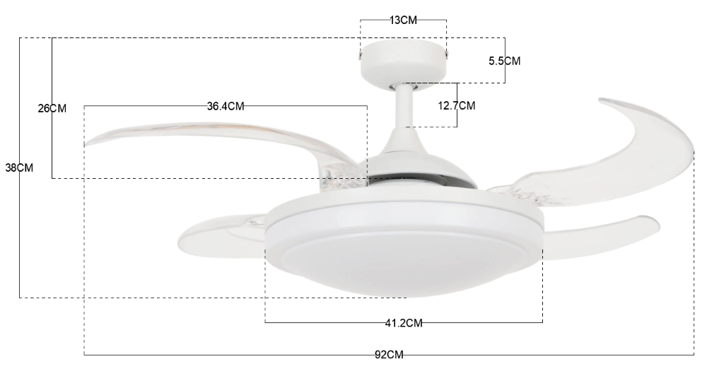 Weißer Deckenventilator Fanway Evora Ø 91,5cm Beacon 9333509127703