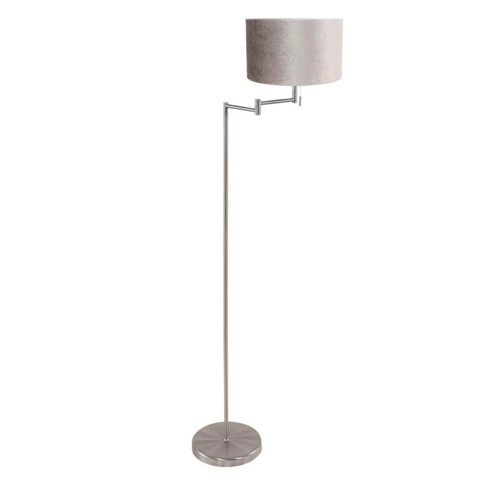 Stehlampe Bella Metall mit silbernem Schirm
