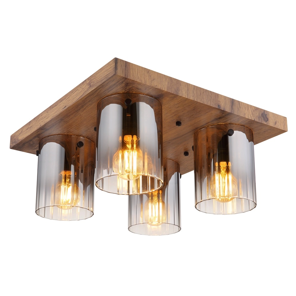 Deckenlampe Underwood Holz 4-Licht
