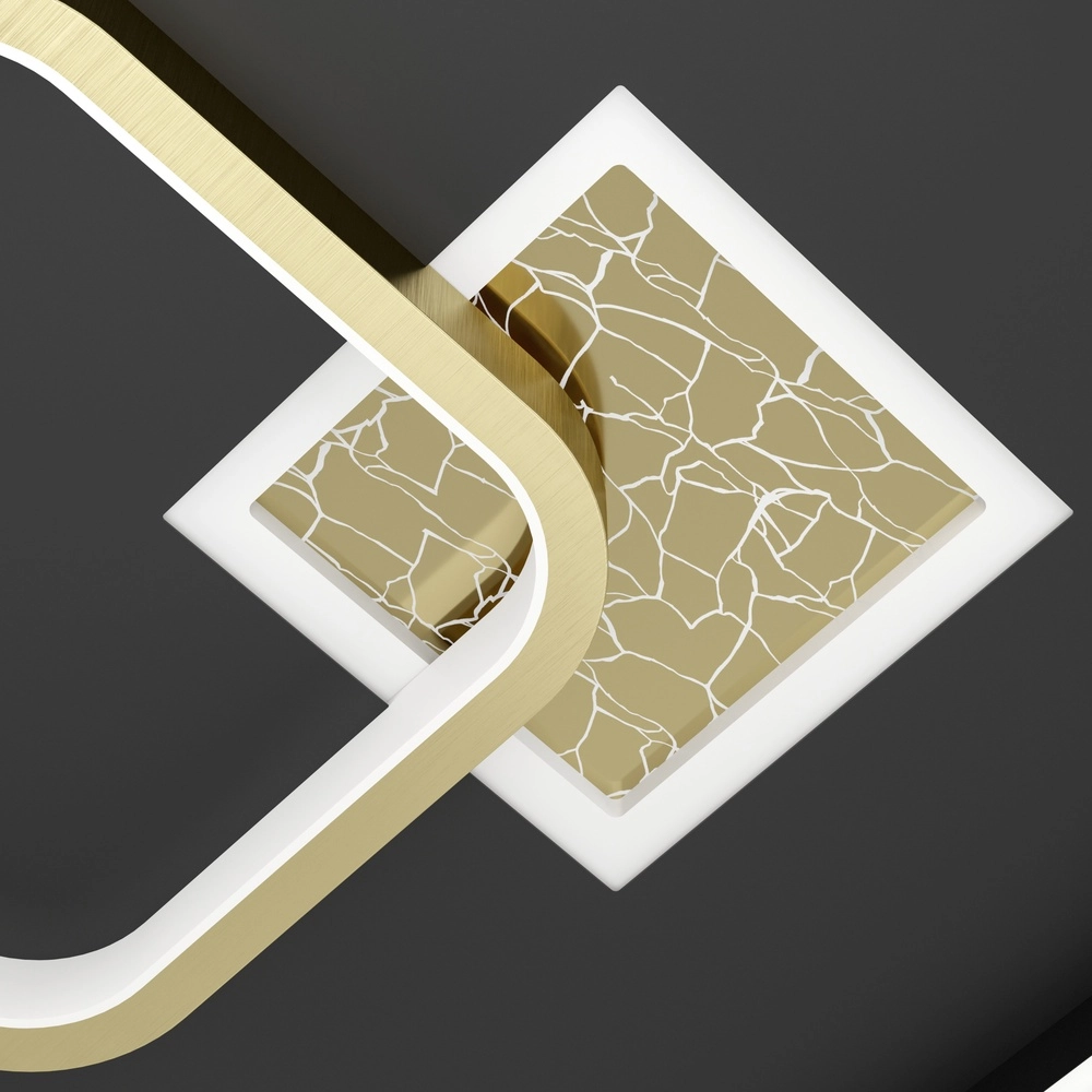 Design-Deckenlampe Tiriolo LED – Schwarz mit Gold – 38x38cm. Eglo 9008606316373