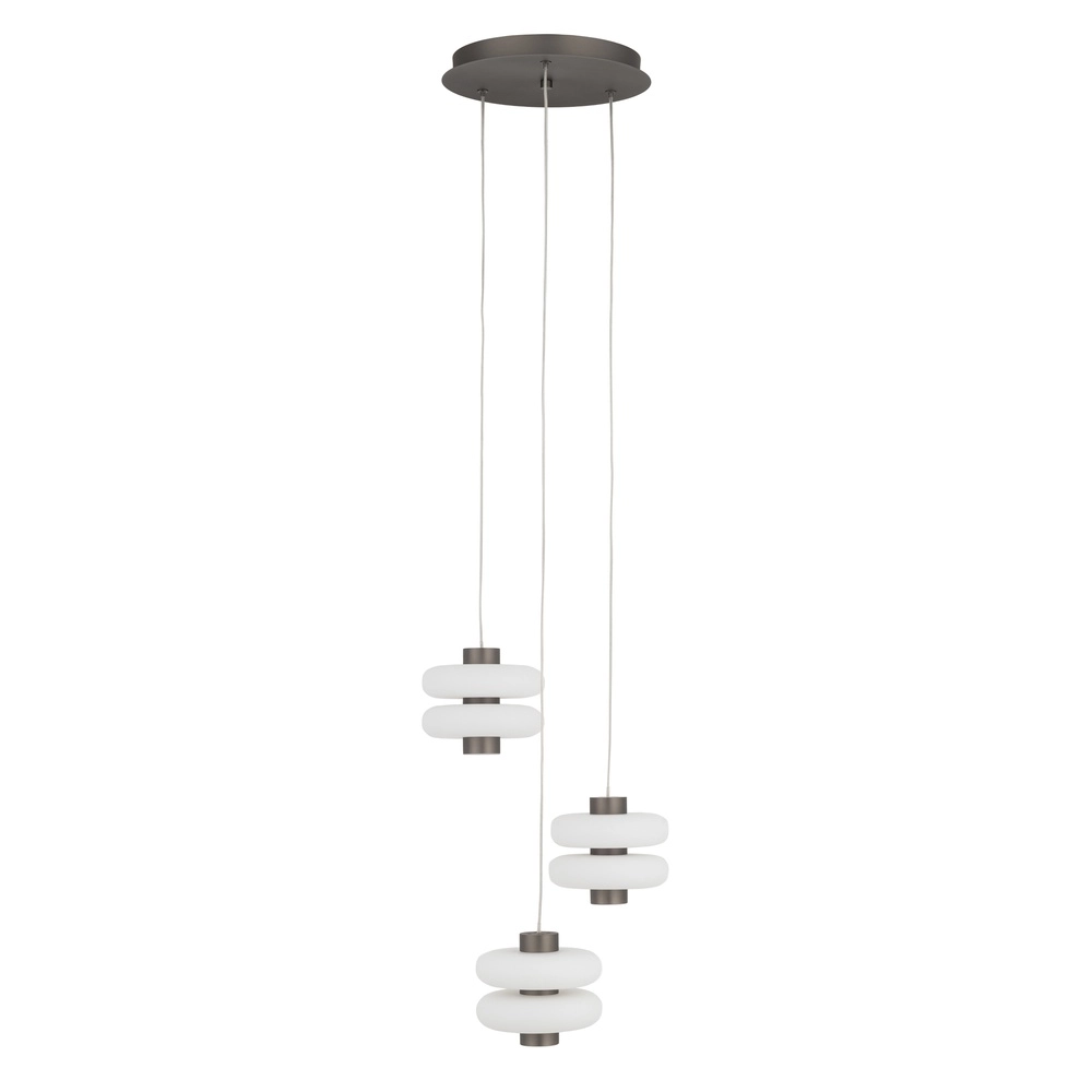 Design-Pendellampe Lunari Led 3-hellgrau