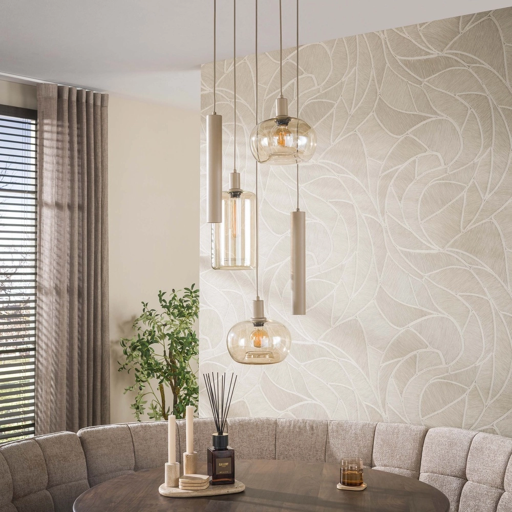 Design-Pendellampe Serene 5-hell sandbraun Lyora 8716803514799