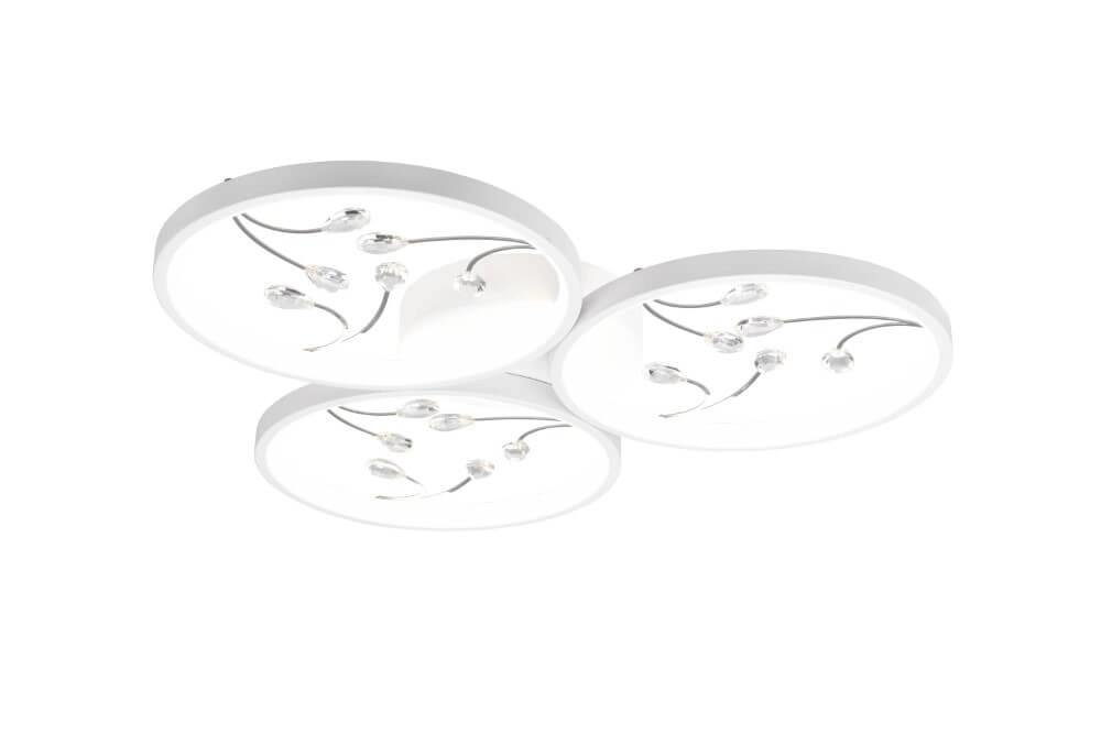Weiße LED-Deckenleuchte Groovy 3-flammig Trio 4017807541830